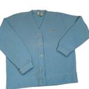 Lacoste Vintage Izod  Button Front Acrylic Cardigan Baby Blue Size 36/Small Photo 5