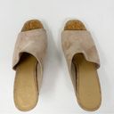 Vince  Wyatt Oatmeal Beige Tan Suede Cork Platform Open Toe Chunky Heels Shoes 6 Photo 6