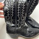 Laredo Black Leather Cowboy Western Boots Photo 5