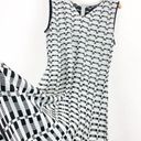 St. John  Collection Mint Black Textural Grid Knit Fit Flare Sleeveless Dress 8 Photo 10