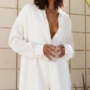 12th Tribe BARCELONA WHITE BUTTON UP ROMPER Photo 0