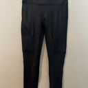 Spanx - Faux Leather Moto Leggings Black Medium Photo 1