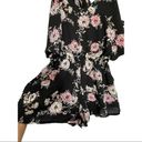 Miley + Molly  Black Floral Short Jumpsuit Size Med EUC #6953 Photo 2