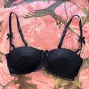 mimi holiday y2k sexy coquette black rhinestone lace bow push up bra  Photo 6