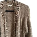 easel  Women's Small/Medium Long Sleeve Brown Knitted Cardigan Photo 4