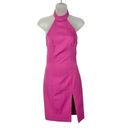 NBD  Sugar Pine Halter Bodycon Mini Dress Hot Pink XS Photo 2