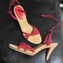 Cole Haan Like New!  Vintage y2k Knit Crochet lace up Slingback sandals Photo 0