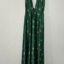 The Moon Beach Cult Ibiza Dress Green Sun V neck Halter Neck Satin Maxi Beach Resort Photo 1