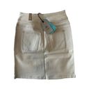 prAna  Broadway Jean Skirt Natural‎ Cream NWT 4 Photo 4