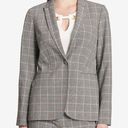 Tommy Hilfiger Plaid Blazer in Gray Size 12 Photo 0