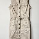 Banana Republic  Women's Size 4 Sleeveless Safari Utility Snap Belted Mini Dress Photo 4