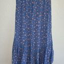 American Eagle  Blue Floral High-Low Maxi Skirt Photo 5