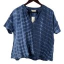 Just living  Blue Short Sleeve Tie Dye Top Size Small New Photo 0