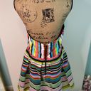 Gabby Skye Taylor Halter Striped Dress Size 10 Photo 4