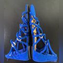 JustFab  blue & gold gladiator flats - size 8.5 Photo 2