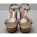 Kate Spade  Tallin Metallic Gold Cork Wedges - size 7.5 Photo 2