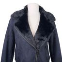 Uniqlo  Black Faux Suede and Faux Fur Women’s Jacket in size Small Photo 3