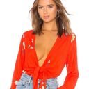 Capulet Revolve x  Bodysuit Red Blouse Small Photo 1