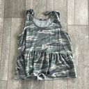 Nordstrom Coin 1804 Size Large Camouflage Peplum Tank Top Photo 1