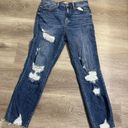 Willow + Root • High Rise Mom Fit Distressed Blue Denim Jeans  Photo 0