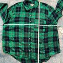 Style & Co Plus Size Boyfriend Sparkle Emerald Green Plaid Button Down 3X Photo 6