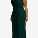 After Six NWOT  Strapless Pleated Faux Wrap Trumpet Gown in Evergreen, size 2 Photo 3