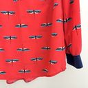 Style & Co  Red Vermillion Dragonfly Lightweight Blouse ~ Size Medium Photo 6