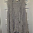 Talbots  Light Grey Knit Open Front Sleeveless Vest Sweater size M Photo 0