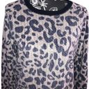 Vera Wang Simply Vera Leopard Sweater Cheetah Animal Print Soft Pajamas Sleep Loungewear Photo 8