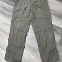 J.Jill  Love Linen Pants Women's Olive Green Crop Style Pull On Size Small Photo 2