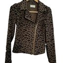 Z Supply  | Charley Leopard Motorcycle Jacket \ French Terry | Size Small Photo 0