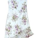 City Triangles Vintage 90s Floral Dress White Lavender Wedding Guest Dress Photo 0