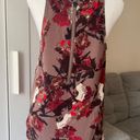 Wilfred Aritzia  Sevres Sleeveless Blouse in Mocha Flame Scarlet Floral S Photo 2