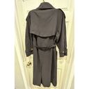 Gallery Vintage  Black Double-breasted Trenchcoat With Belt Size 12 Hong Kong Photo 5