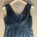 L'AGENCE Black Satin Deep V Plunge Mini Dress Size 8 Photo 4