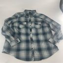 Disney  “Take Me To Neverland” Plaid Print Flannel Top Photo 1