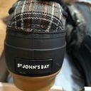 st. john's bay  Womens Rockwell Flat Heel Rain Boots Black w/multi Size 10 Photo 5