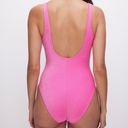 Good American Women’s Pink Sparkle One Piece Swimsuit Photo 3