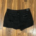 American Eagle Outfitters Black Distressed Denim Mom Shorts Photo 4