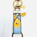 Coach  Loop Bag Charm With Lemon Print And Key Ring Blue And Gold Photo 0