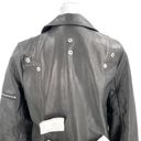 Unif  Leather Moto Biker Jacket I'd Rather Be Nowhere Punk Black size Small Photo 6