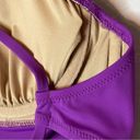 Shade & Shore  Purple Longline Cut Out Bikini Top New! Photo 4