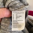 American Eagle  Grey Knit Sleeved Poncho size One Size with Fringe Photo 5