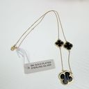 Rachel Zoe NWT  3 Clover Pendant Necklace with Black Box Photo 3