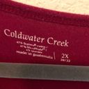 Coldwater Creek  Top Raspberry 3/4 Sleeve Jersey Tee Sz 2X GUC Photo 8