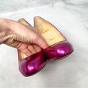 Christian Louboutin  Ron Ron Chrome Fuschia Pink Wedge Heel Pumps Barbie Sexy 36 Photo 4