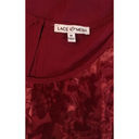 Modcloth NEW  Lace & Mesh Burgundy Velvet Burnout w Ruffle Sleeveless Top Medium Photo 4