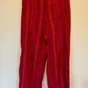 Krass&co  Ellen Tracy womens red striped linen pants size 4 Photo 0