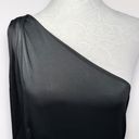 BCBG MaxAzria One Shoulder Drape Mini Dress Jersey Acetate Small Photo 2