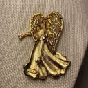 Krass&co JJ Jonette Jewelry  Angel brooch gold tone vintage stamped Photo 2